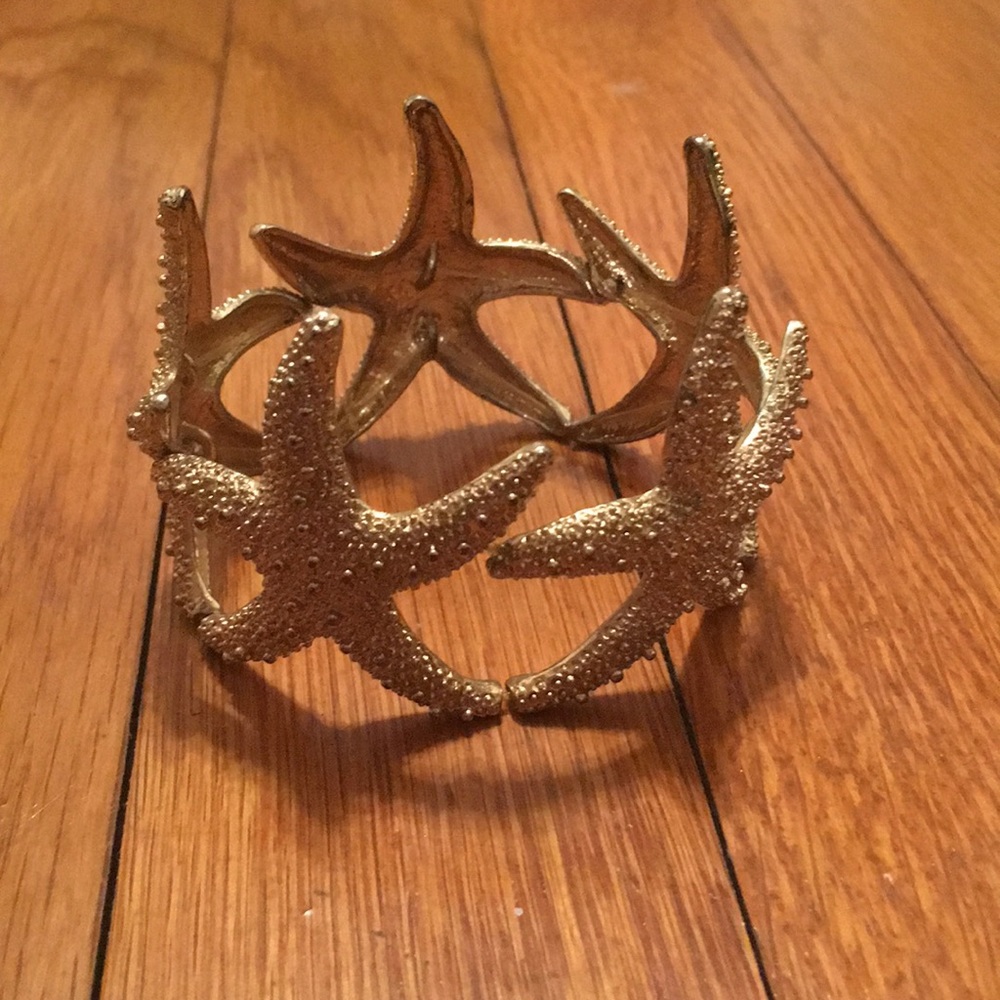 Starfish brass cuff